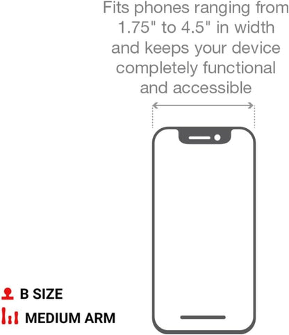 X-Grip Large Phone Mount with RAM Twist-Lock Suction Cup Base and Medium Arm for Vehicle Windshields, Model RAM-B-166-UN10U
